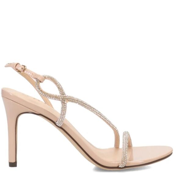 BRAND NEW BEBE STRAPPY HIGH HEEL STILETTOS RHINESTONES STRAP SANDAL - Picture 1 of 13